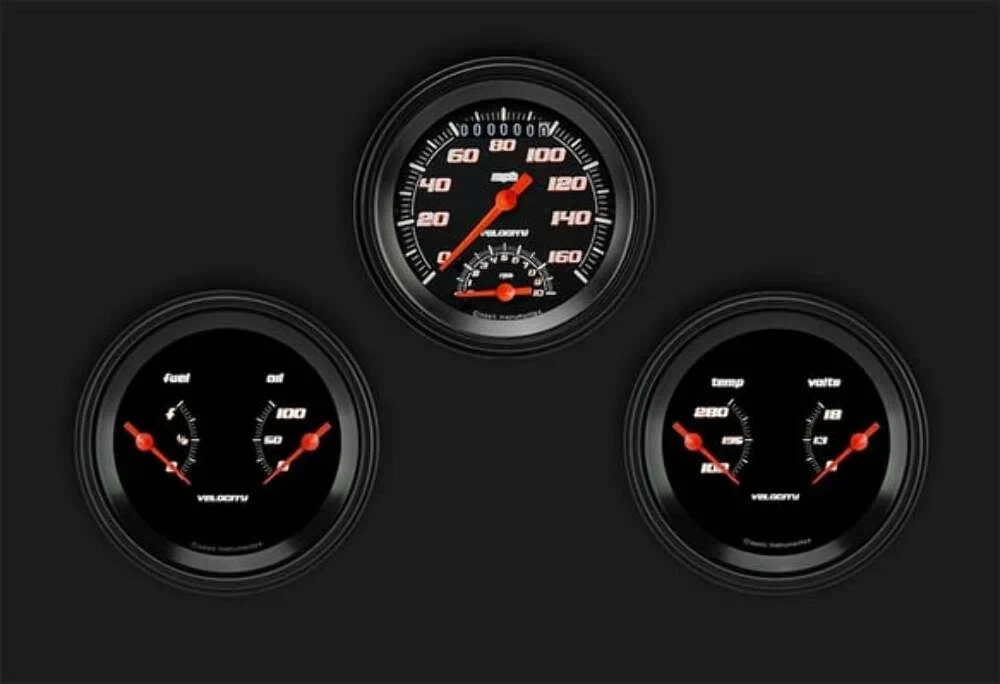 Velocity Black Series Three Gauge Set VS34BBLF